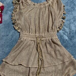 Ramy Brook Gold Tassel Dress